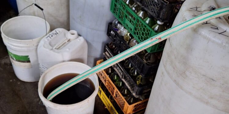 Desmantelan un centro de producción y comercialización de bebidas alcohólicas ilegales en El Bosque.