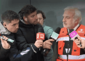 Rescate de cinco trabajadores en marcha.