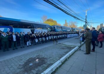 Bandas de guerra de Los Ángeles se trasladan a Concepción para el campeonato regional.