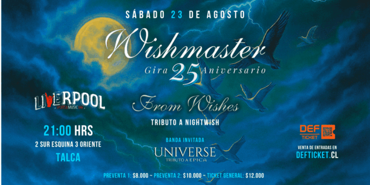 Noche de homenajes: Talca disfrutará lo mejor de Nightwish y Epica.