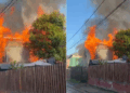 [AHORA] Incendio en una vivienda en Villa Nuestro Futuro, Batuco.
