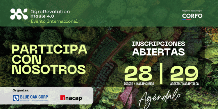 Agrorevolution Maule 4.0 brindará charlas, oportunidades de networking y rondas de negocios enfocadas en la agricultura del futuro.