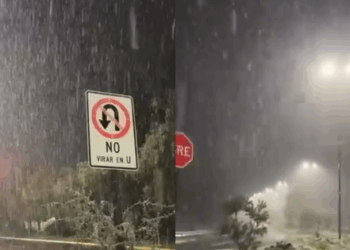 [COLUMNIA] Avisan cierre de calle en Pie Andino por la fuerte nevada.