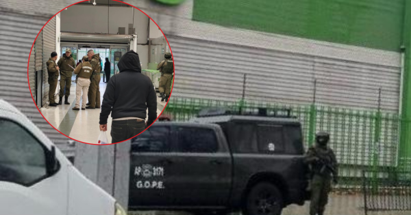 Violento asalto a sucursal de Banco Falabella en Colina: se robaron plata y la pistola del guardia