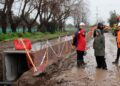 Autoridades revisan obras afectadas por las lluvias en la RM.