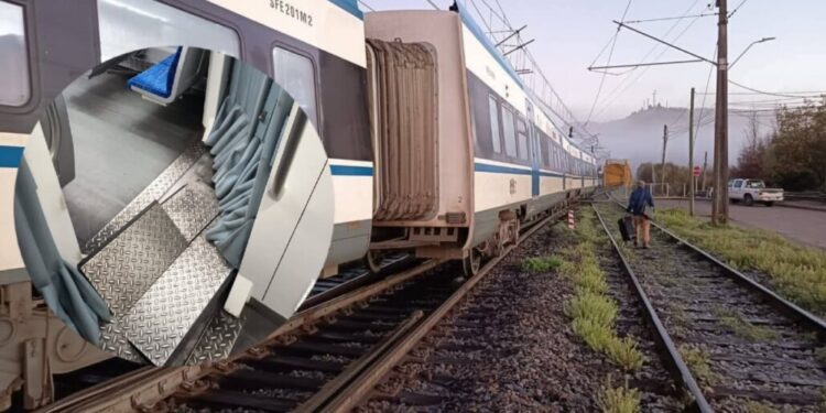 Tren Corto – Laja descarrila en la frontera entre San Rosendo y Laja: se realizó la evacuación de los pasajeros.