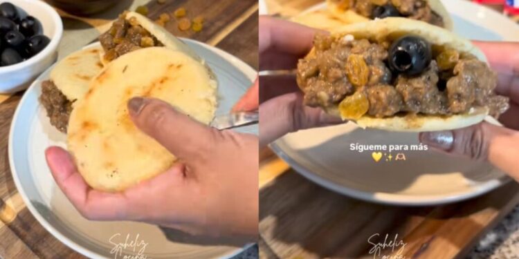 Venezolana presenta la «Arepa de pino», adaptación de la empanada chilena, y genera controversia en redes sociales.