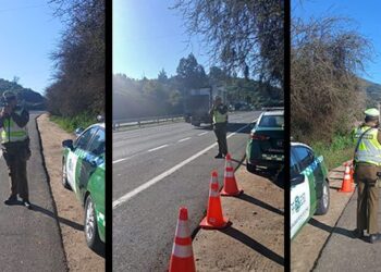 Carabineros informa sobre el tráfico en este fin de semana largo: 5 muertos y 210 accidentes.