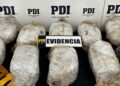 Tres milicos arrestados en Aysén por tráfico de drogas después de un operativo de la PDI.