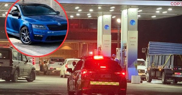 [COLINA] Delincuentes con armas roban auto en menos de un minuto en la bencinera Copec de Las Canteras.