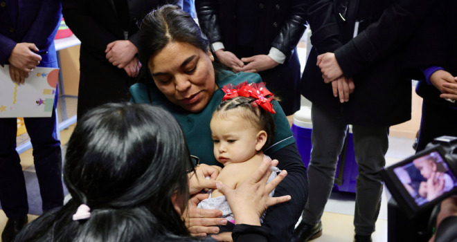 Fortalecen la vacunación contra la influenza en los jardines infantiles.