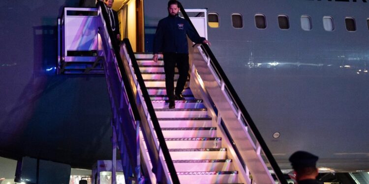 El presidente Boric llegó a Nueva York para participar en la 80ª Asamblea General de la ONU.