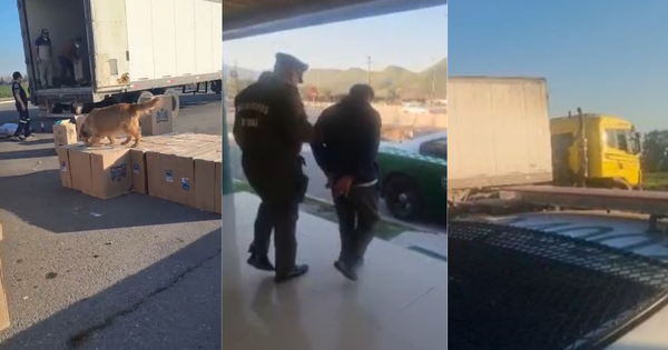 [VIDEO] Carabineros aprueba la incautación de más de un millón de cajetillas de cigarrillos de contrabando en Lampa.