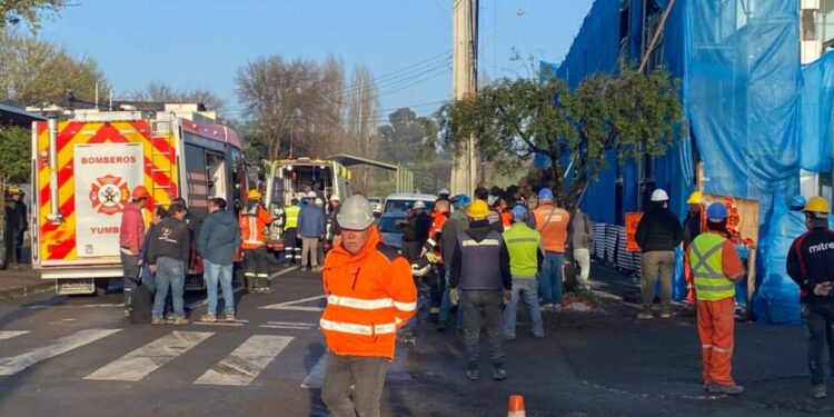 Trabajador sufrió electrocución durante labores en la construcción de una Comisaría en Yumbel.