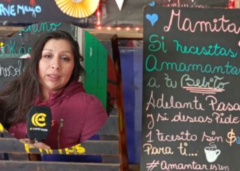 Guztón ofrece té y jugo a mamás en período de lactancia: un lugar cómodo en el terminal de buses de Cabrero.