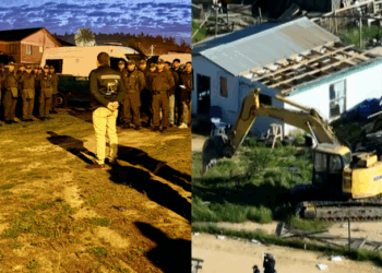 Quilpué: inician demolición de la toma Calicheros con un fuerte resguardo policial.