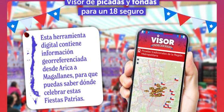 Presentan visor con fondas y actividades oficiales para las Fiestas Patrias en Chile.