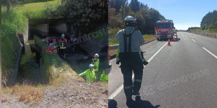 Adulto mayor se precipita varios metros en una zanja y requiere rescate de bomberos en Los Ángeles.