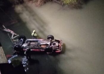 Conductor fallece tras caer su vehículo del puente Malleco en Angol.