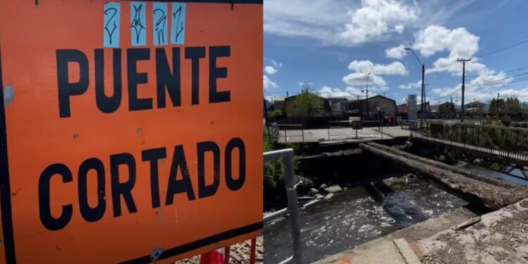 La construcción del Puente Chillán en Los Ángeles continúa, lo que mantiene el tránsito suspendido.