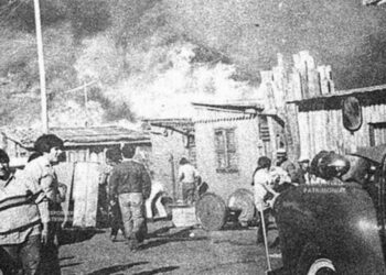 El último gran campamento en Los Ángeles que resultó en uno de los incendios más significativos de la historia de la localidad.