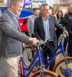 División El Teniente moderniza los bicicleteros en la Estación de Ferrocarriles de Rancagua.