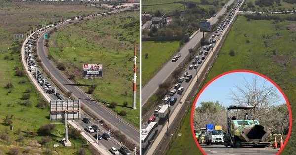 Congestión en Chicureo: trabajos viales están armando un lío en las principales calles.