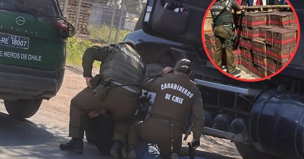 Camión con ron robado en Quilicura fue encontrado en Pudahuel.