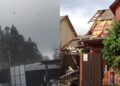 Un tornado impactó la comuna de Linares, causando daños en más de 150 viviendas.