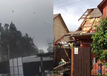 Un tornado impactó la comuna de Linares, causando daños en más de 150 viviendas.