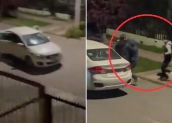 [VIDEO] Turbazo brutal en Cerrillos: familia fue amenazada por delincuentes armados.