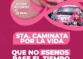 Parral se tiñe de rosa: Marcha por la Vida contra el Cáncer.