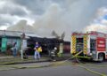 Incendio en Yumbel afecta al menos una vivienda: las llamas se propagaron con rapidez.