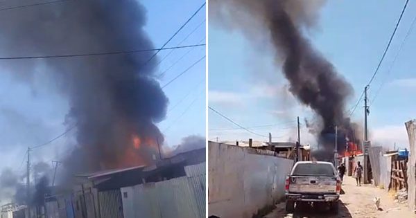 Se reporta incendio en campamento de Batuco.