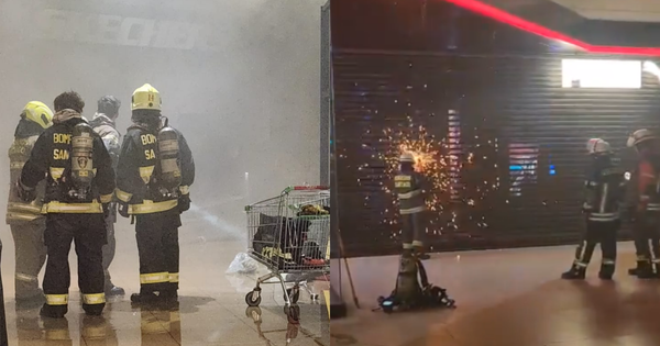 Providencia: Incendio afecta a local en el Mall Costanera Center.