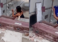 Mujer es grabada abriendo un ataúd para «bañar» a un joven fallecido en Colombia: Le llevaba ropa nueva.