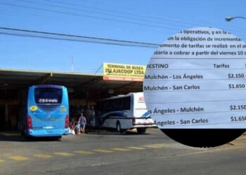 Los pasajes de buses entre Los Ángeles y Mulchén experimentarán un notable incremento.