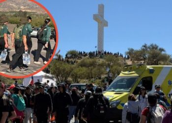 Un montón de fieles se suman a la clásica peregrinación al Santuario de Santa Teresa de los Andes.