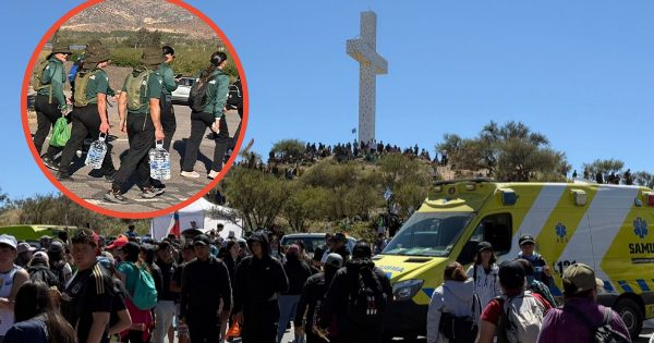 Un montón de fieles se suman a la clásica peregrinación al Santuario de Santa Teresa de los Andes.