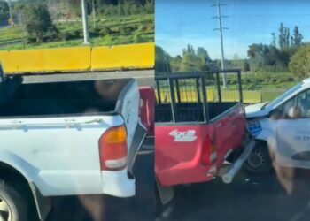 Accidente múltiple causa daños a varios vehículos en el principal bypass de Los Ángeles.