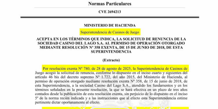 Hacienda confirma la renuncia de Enjoy al casino de Pucón: se prevé una nueva licitación para marzo.