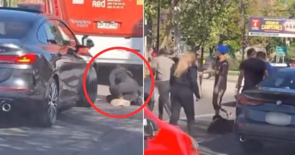 [VIDEO] Encerrona en Independencia termina con delincuente pillado por un vehículo