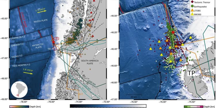 Encuentran pruebas de fisura tectónica en el Punto Triple Chileno.