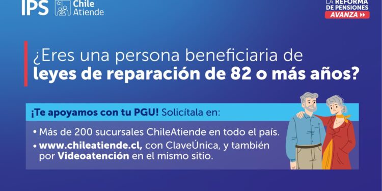 PGU para beneficiarios de las leyes de reparación de 82 años y más.