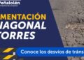 MTT comienza trabajos en Diagonal Las Torres, Peñalolén.