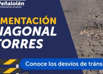 MTT comienza trabajos en Diagonal Las Torres, Peñalolén.