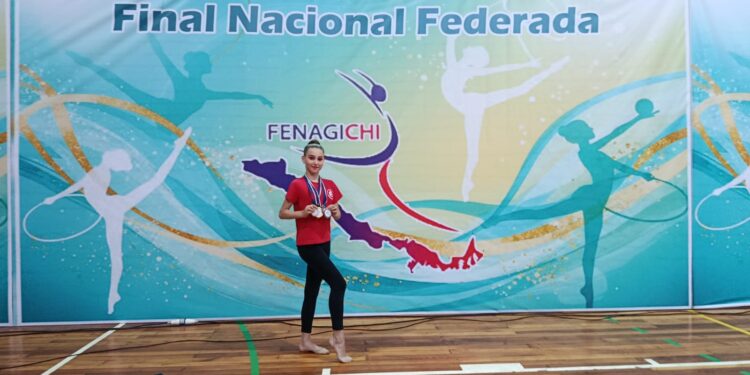 Joven gimnasta de Talca se destaca entre las mejores de Chile en la categoría Pre Infantil A.
