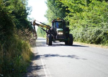 Operativo conjunto limpia rutas rurales en el Maule ante la amenaza de incendios forestales.