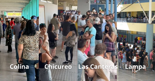Filas eternas y mucha gente en las elecciones de Colina y Lampa.