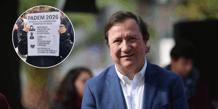 Alcalde de Talca se manifiesta antes de la votación del PADEM 2026, en un clima de tensión e incertidumbre.